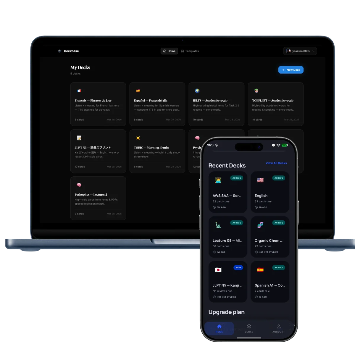 Deckbase app preview